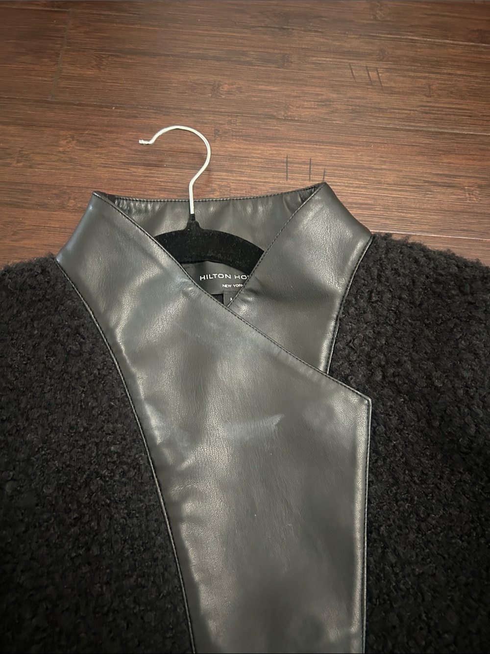 Hilton Hollis Leather Detail Shirling Jacket Size M - Picture 3 of 4